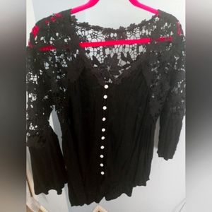 Black lace shirt